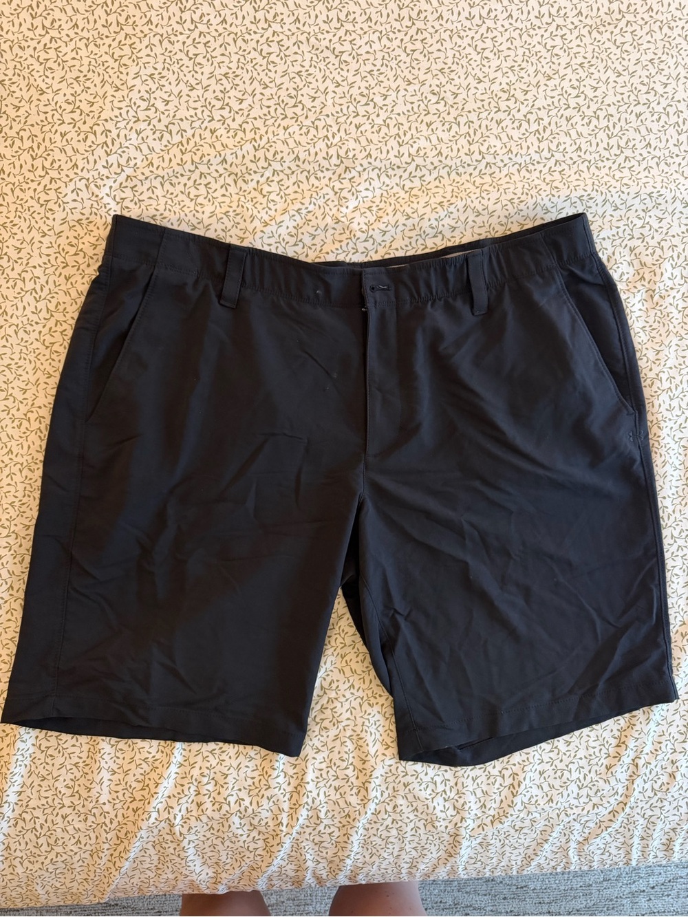 Under Armour Black Flat Front Performance Shorts